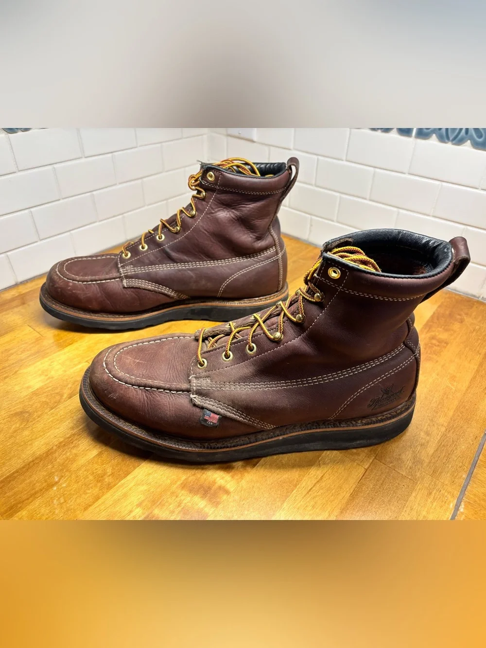 Thorogood American Heritage 6” Moc Toe Work Boots Brown 12 EE Made USA